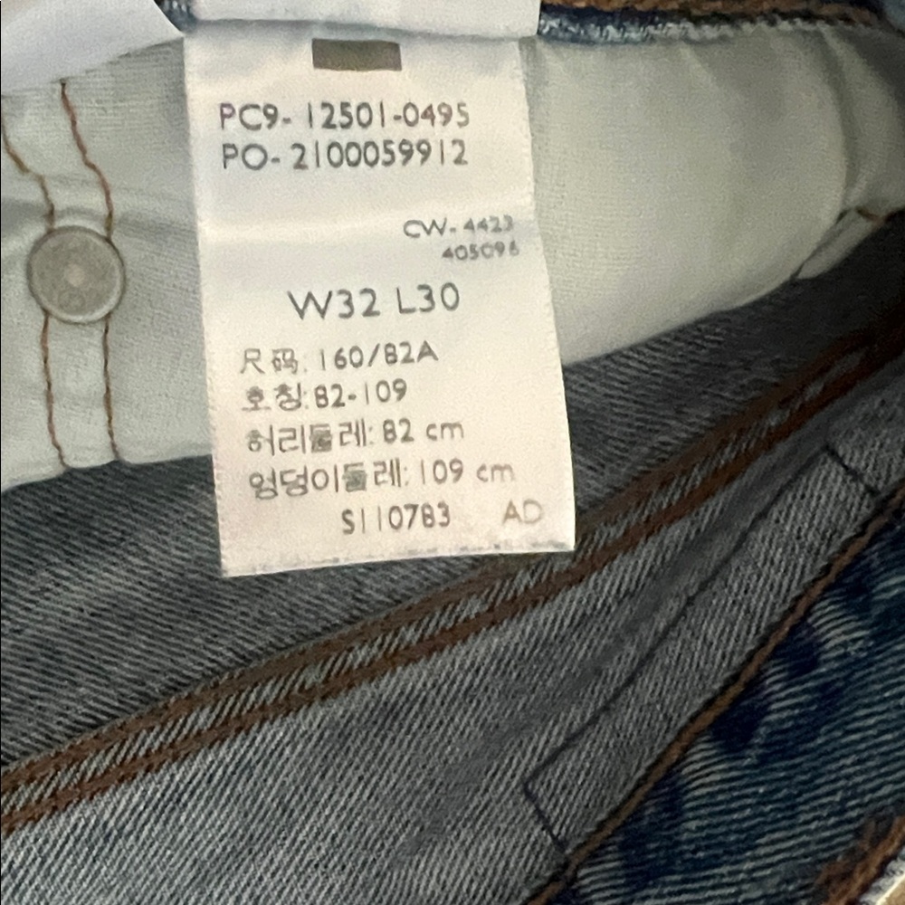 Levi's Blue Straight Leg Jeans